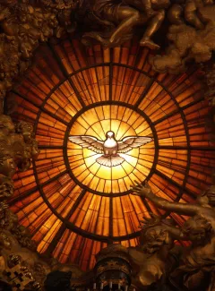 Depiction of the Christian Holy Spirit as a dove, by Gian Lorenzo Bernini, in the apse of Saint Peter's Basilica, c. 1660