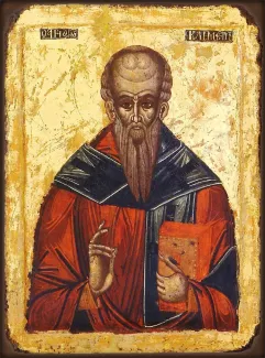 Clement of Ohrid, an icon from the second half of the 14th century, the church of the Mother of Perivleptos in Ohrid.