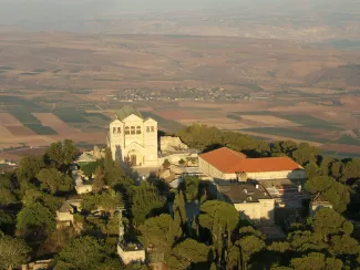 The Franciscan Church of the Transfiguration on Mount Tabor in Israel