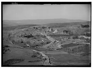 Ruins of Jerash (Gerasa). Ruins of Jerash. A general view from the north digital file from original